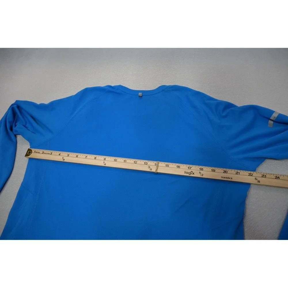 Nike Running Shirt Mens Large Blue Chicago Marathon 2014 Dri-FIT LS Excellent